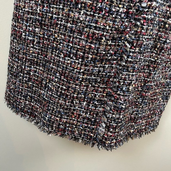 Talbots Women’s Sleeveless Shift Dress Size 14 Tweed Fringe Royalcore - Picture 14 of 15